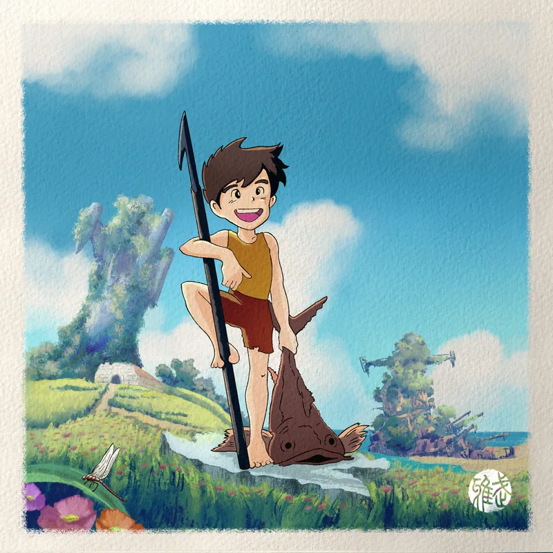 Digital Artwork - Conan Future Boy (Summer)